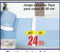 Oferta de Juego Sabanas Taya Para Cama por 24,95€ en Hipo Gegant