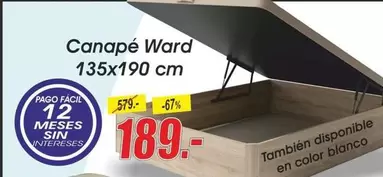 Oferta de Canapé Ward por 189€ en Hipo Gegant