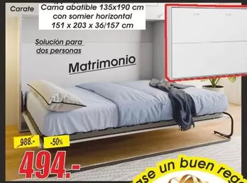 Oferta de Cama Abatible por 494€ en Hipo Gegant