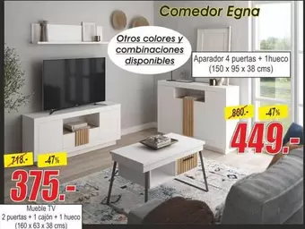 Oferta de Mueble TV  por 375€ en Hipo Gegant