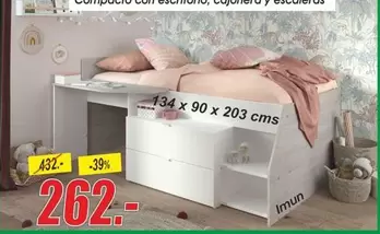 Oferta de Compacto Con Escritorio, Cajonera Y Escaleras por 262€ en Hipo Gegant