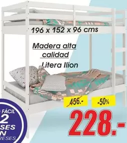 Oferta de Madera Alta Calidad Litera Llion por 228€ en Hipo Gegant