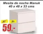 Oferta de Mesita De Noche Manuk por 59€ en Hipo Gegant