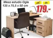 Oferta de Mesa Estudio Ogle por 179€ en Hipo Gegant