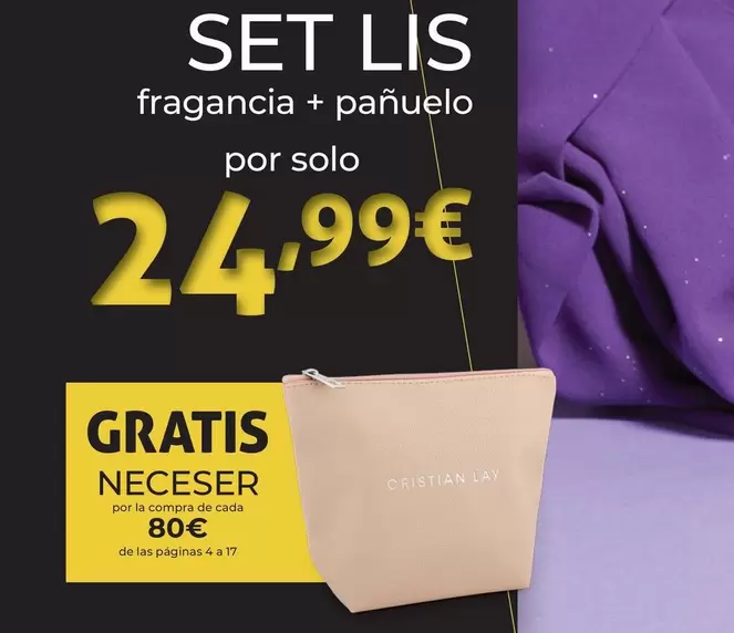 Oferta de Cristian Lay - Set Lis Fragancia + Panuelo por 24,99€ en Cristian Lay