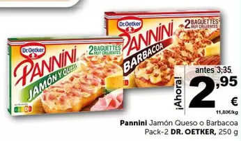 Oferta de Dr Oetker - Pannini Jamón Queso O Barbacoa por 2,95€ en Masymas