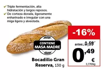 Oferta de Dorada - Bocadillo Gran Reserva por 0,49€ en Masymas