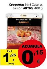 Oferta de Artiq - Croquetas Mini Caseras Jamón por 1,25€ en Masymas