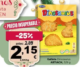 Oferta de Artiach - Galleta Dinosaurus por 2,15€ en Masymas