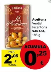 Oferta de Sarasa - Aceituna por 2,05€ en Masymas