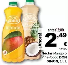 Oferta de Don Simón - Néctar Mango O Pina-coco por 2,49€ en Masymas