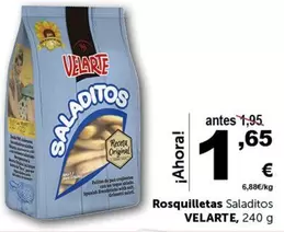 Oferta de Velarte - Rosquilletas Saladitos por 1,65€ en Masymas