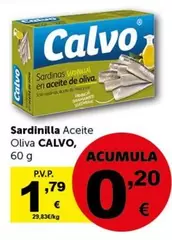 Oferta de Calvo - Sardinilla Aceite Oliva por 1,79€ en Masymas