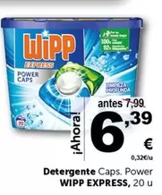 Oferta de WiPP Express - Detergente Caps. Power por 6,39€ en Masymas