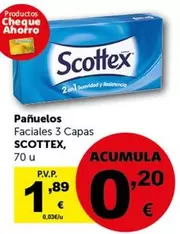 Oferta de Scottex - Pañuelos Faciales 3 Capas por 1,89€ en Masymas