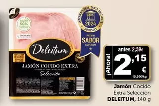 Oferta de Deleitum - Jamón Cocido Extra Seleccion por 2,15€ en Masymas