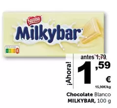 Oferta de Milkybar - Chocolate Blanco por 1,59€ en Masymas