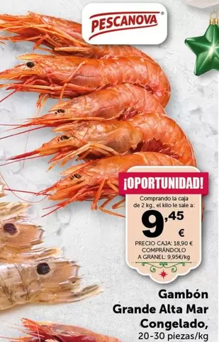 Oferta de Pescanova - Gambón Grande Alta Mar Congelado por 9,45€ en Masymas