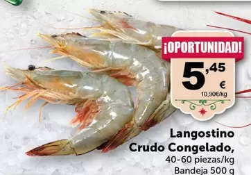 Oferta de Langostino Crudo por 5,45€ en Masymas