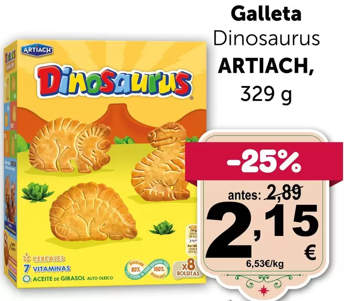 Oferta de Artiach - Galleta Dinosaurus por 2,15€ en Masymas