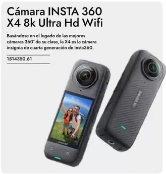 Oferta de Cámara INSTA 360 X4 8k Ultra Hd Wifi  en Abacus