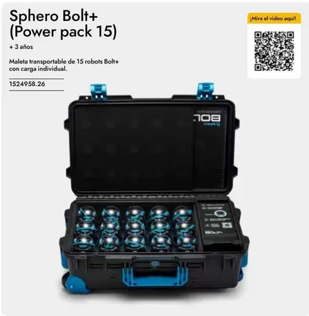 Oferta de Sphero Bolt+ (Power Pack 15) Maleta Transportable De 15 Robots Bolt+ Con Carga Individual en Abacus