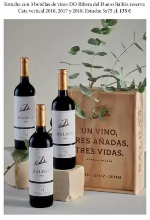 Oferta de Ribera - Estuche Con 3 Botellas De Vino, Do  Del Duero por 135€ en El Corte Inglés