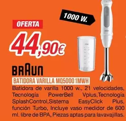 Oferta de Braun - Batidora Varilla MQ5000 1MWH por 44,9€ en Expert