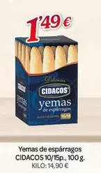 Oferta de Cidacos - Yemas De Esparragos por 1,49€ en Alsara Supermercados