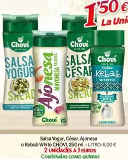 Oferta de Chovi - Salsa Yogur/ César/ Ajonesa O Kebab White  por 1,5€ en Alsara Supermercados