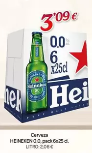 Oferta de Heineken - Cerveza 0,0 por 3,09€ en Alsara Supermercados