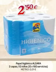 Oferta de Alsara - Papel Higiénico por 2,5€ en Alsara Supermercados