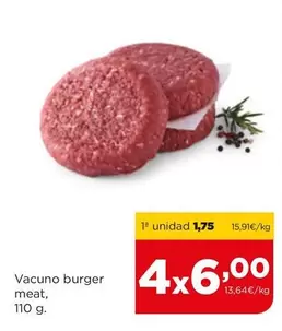 Oferta de Vacuno Burger Meat por 1,75€ en Alimerka