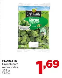 Oferta de Florette - Brócoli Para Microondas por 1,69€ en Alimerka