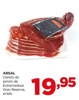 Oferta de Argal - Centro De Jamón De Extremadura Gran Reserva por 19,95€ en Alimerka