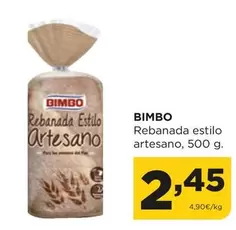 Oferta de Bimbo - Rebanada Estilo Artesano por 2,45€ en Alimerka