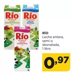 Oferta de Rio - Leche Entera, Semi O Desnatada por 0,97€ en Alimerka