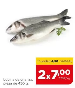 Oferta de Lubina De Crianza por 4,5€ en Alimerka