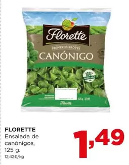 Oferta de Florette - Ensalada De Canonigos por 1,49€ en Alimerka