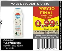 Oferta de Tulipán Negro - Gel De Bano por 0,99€ en SPAR