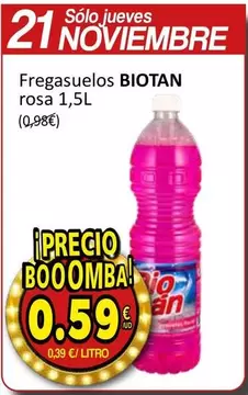 Oferta de Biotan - Fregasuelos Rosa por 0,59€ en SPAR