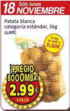 Oferta de Patata Blanca Categoría Estándar por 2,99€ en SPAR