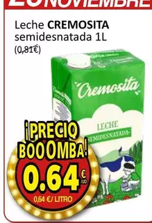 Oferta de Cremosita - Leche Semidesnatada por 0,64€ en SPAR