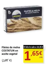 Oferta de Costatun - Filetes De Melva En Aceite Vegetal por 1,65€ en SPAR