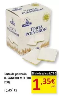 Oferta de D. Sancho Melero - Torta De Polvorón por 1,35€ en SPAR