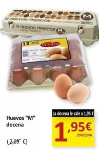 Oferta de Huevos "M" Docena por 1,95€ en SPAR