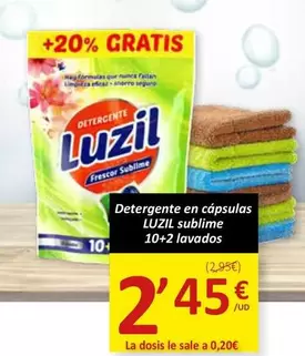 Oferta de Luzil - Detergente En Cápsulas Sublime por 2,45€ en SPAR