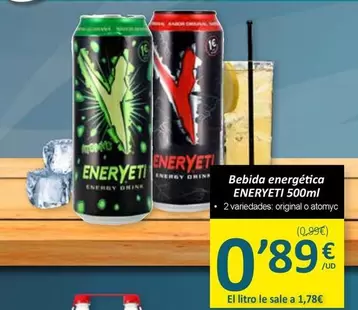 Oferta de Eneryeti - Bebida Energética por 0,89€ en SPAR