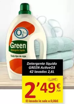 Oferta de Green - Detergente Líquido Active03 por 2,49€ en SPAR