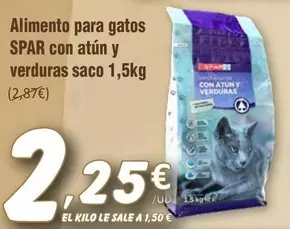 Oferta de Spar - Alimento Para Gatos Con Atún Y Verduras por 2,25€ en SPAR